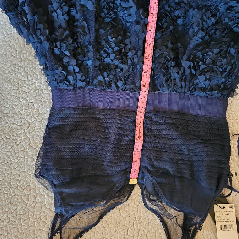 Adrianna Papell Floral Embroidered Illusion Gown - Picture 14 of 16